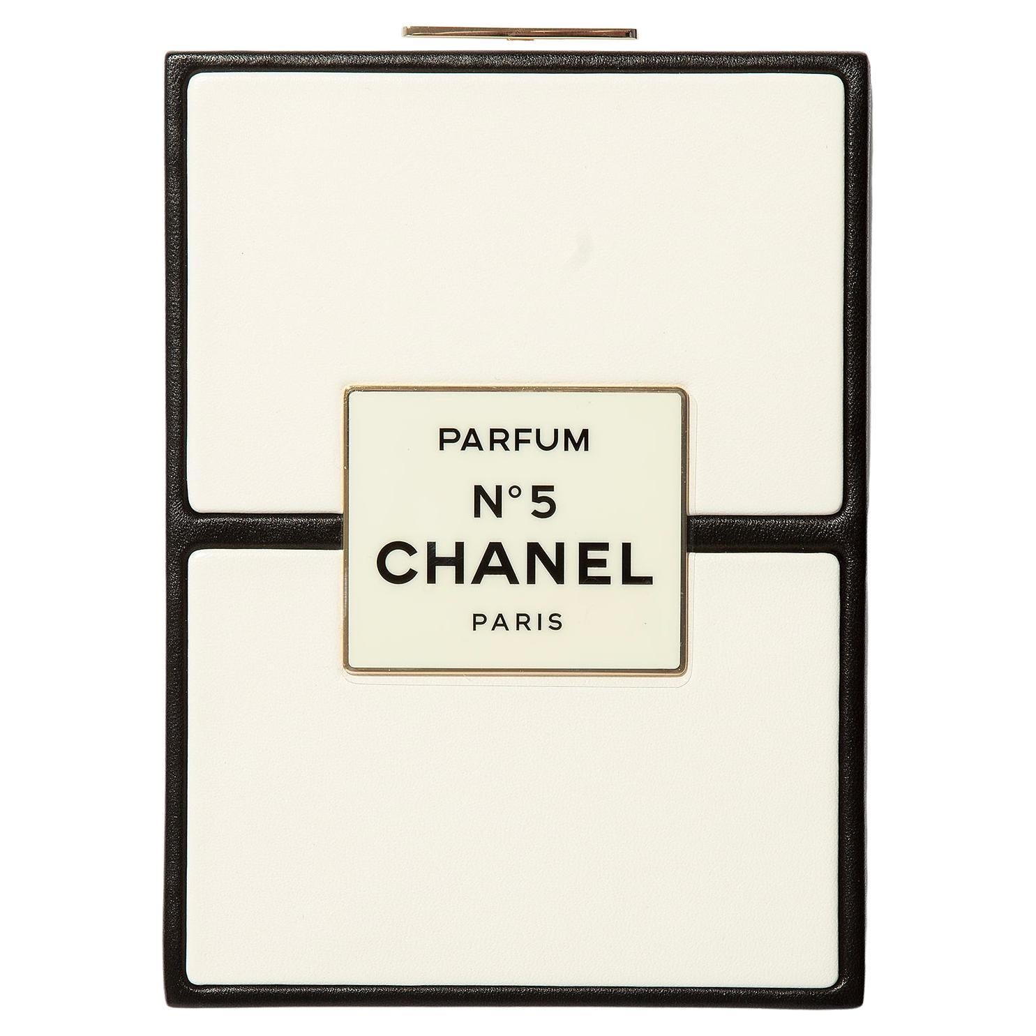 Chanel No.5 Perfume Box Minaudiere Clutch Bag 2021 For Sale