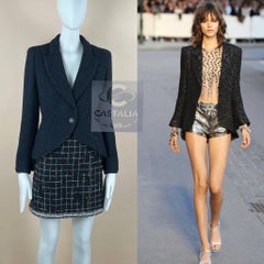 Chanel Nocturnal Hues Sculptured Tweed Jacket 38 FR