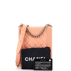 Chanel North South Boy Flap Bag Quilted Calfskin Large