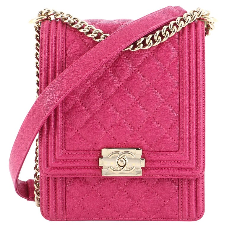 Chanel North South Boy Flap Bag Quilted Caviar Large For Sale at 1stDibs