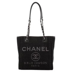 Chanel North South Deauville Tote Boucle Small