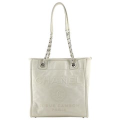 Chanel North South Deauville Tote Glazed Calfskin Small