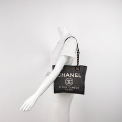 Chanel North South Deauville Tote Navy Denim Top Handle Shoulder Bag, 2012-2013