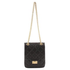 Chanel North South Reissue 2.55 Flap Bag Quilted Aged Calfskin Mini