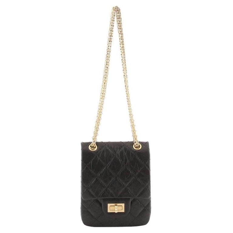 Chanel North South Reissue 2.55 Flap Bag Quilted Aged Calfskin Mini at  1stDibs