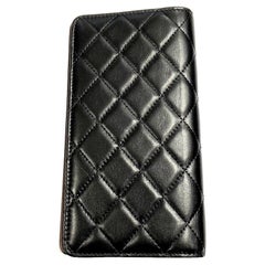 CHANEL Notebook-Halter in schwarzem Lammleder