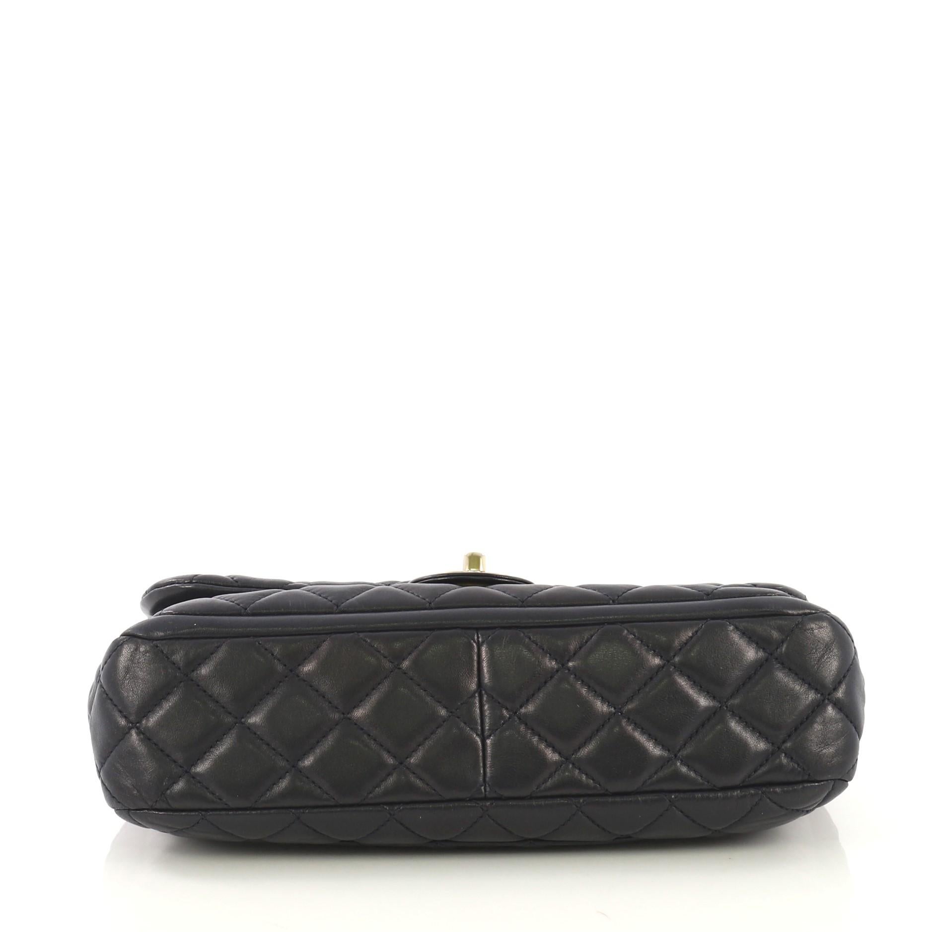 Chanel Now and Forever Flap Bag Quilted Lambskin Jumbo In Good Condition In NY, NY