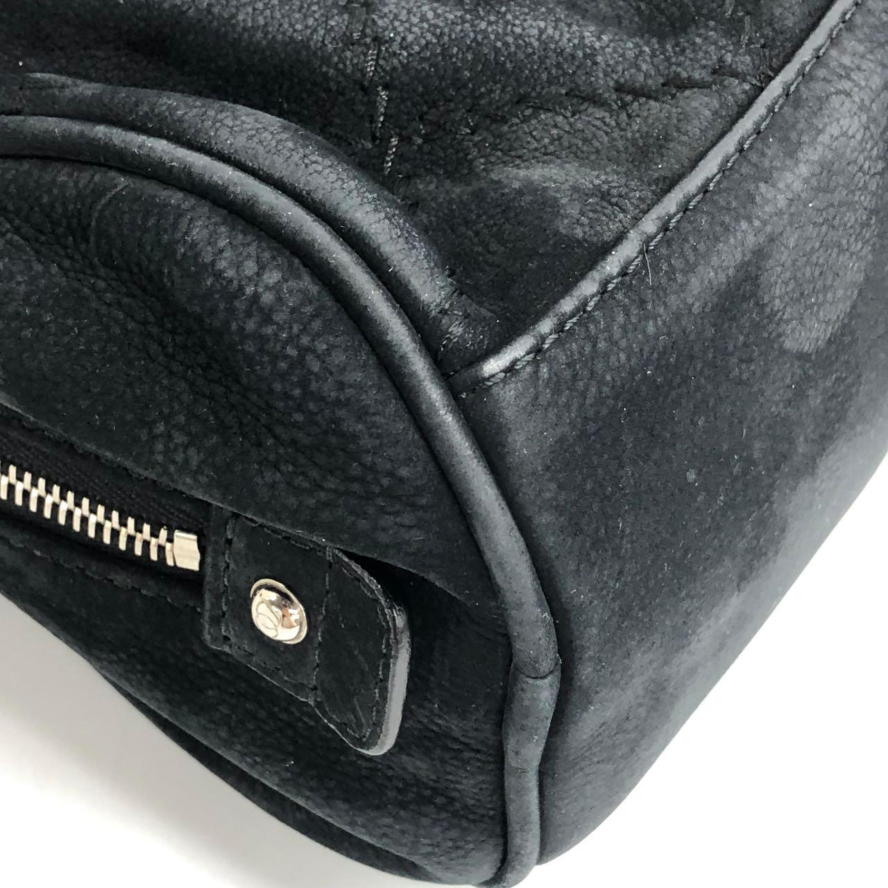 Chanel Sac à rabat Darjeeling en daim nubuck Ultimate Stitch by Stitch by Stitch noir en vente 3