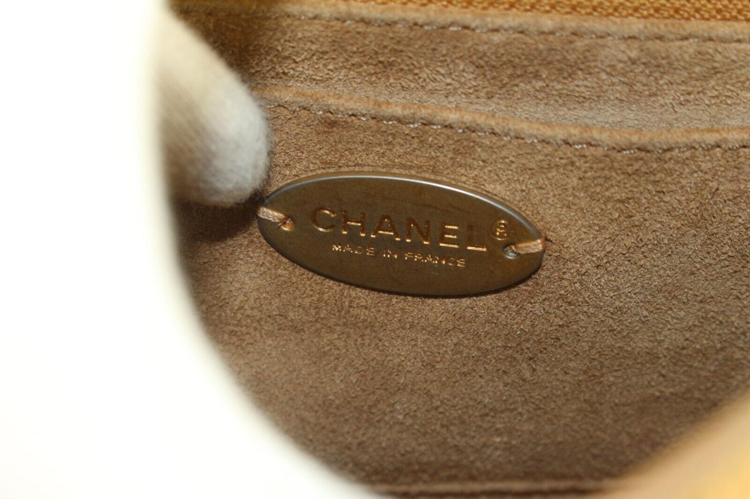 Chanel Nude Beige Caviar Leather Mini Classic Flap Square GHW 3CC1109 en vente 6