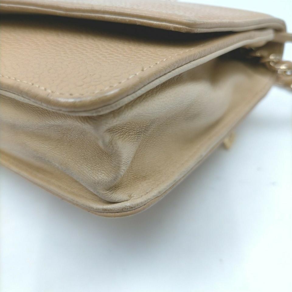 Chanel Nude Beige Caviar Leather Wallet on Chain Flap Crossbody WOC 861270 5