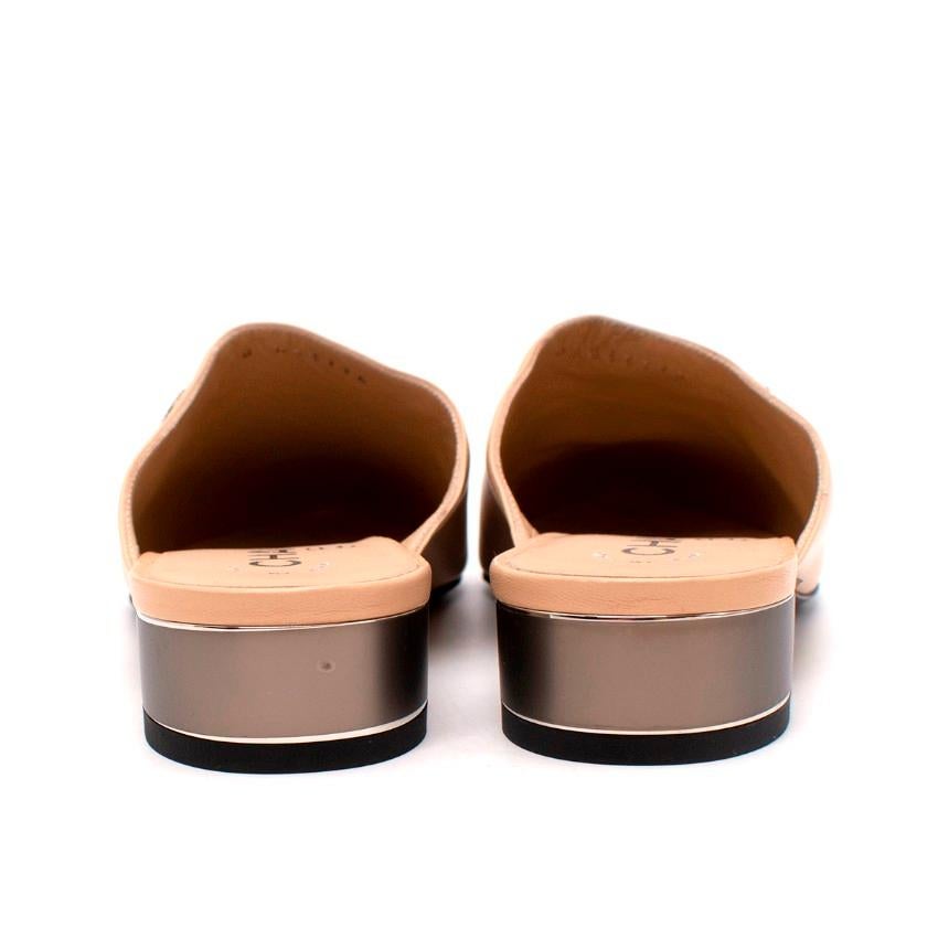 chanel nude mules