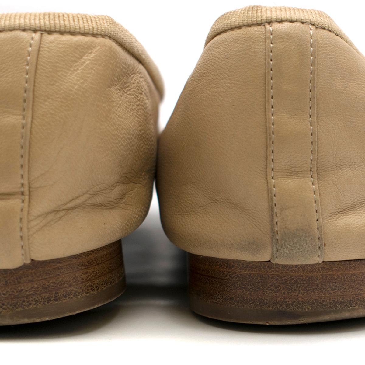 nude chanel ballet flats