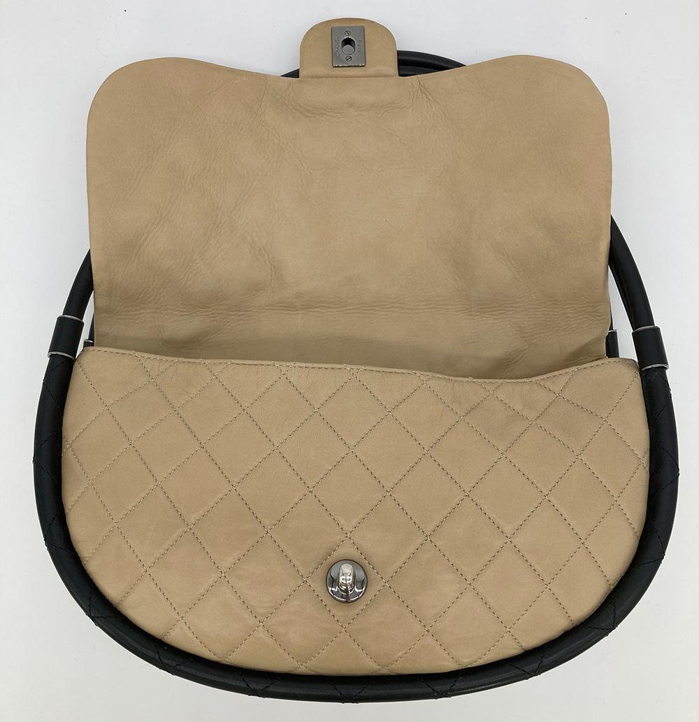 Brown RARE Chanel Nude Lambskin Hula Hoop Bag For Sale