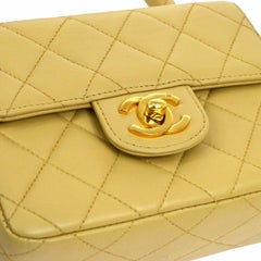 Chanel Nude Leather Mini Kelly Small Party Evening Top Handle Satchel Flap Bag