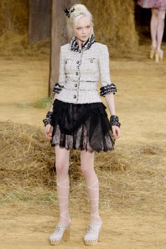 Chanel Nude Lesage Tweed Runway Suit