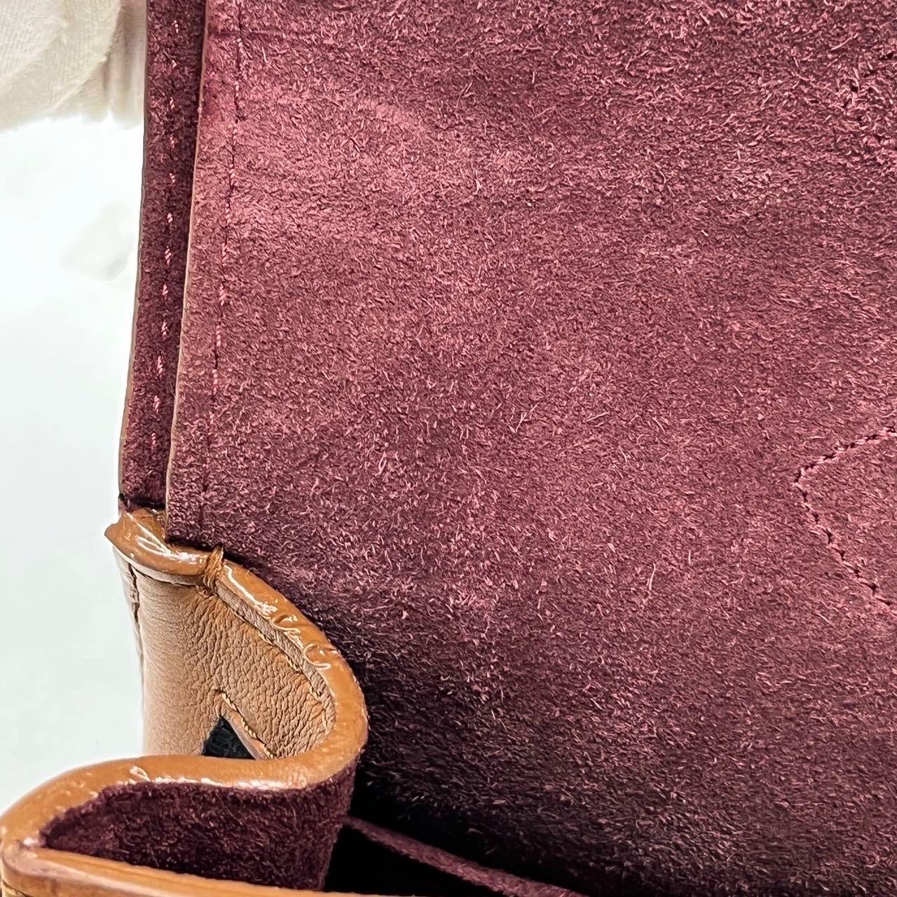 Chanel Nude Medallion 2.55 Reissue Brown Kalbsleder Doppelklappe Tasche Goldkette 201 im Angebot 14