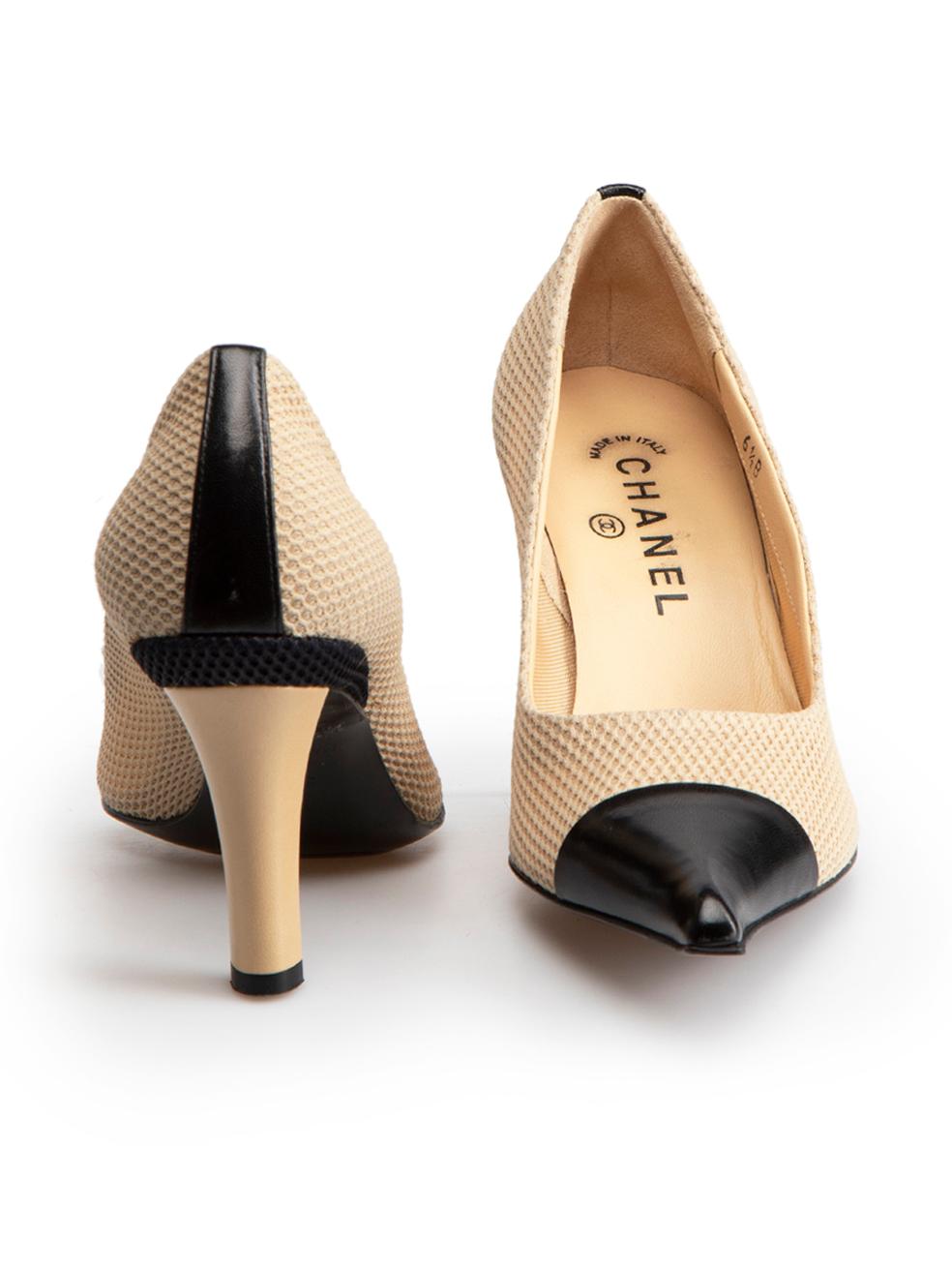 Chanel Nude Pointed Toe Pumps Size IT 36.5 In Good Condition For Sale In London, GB