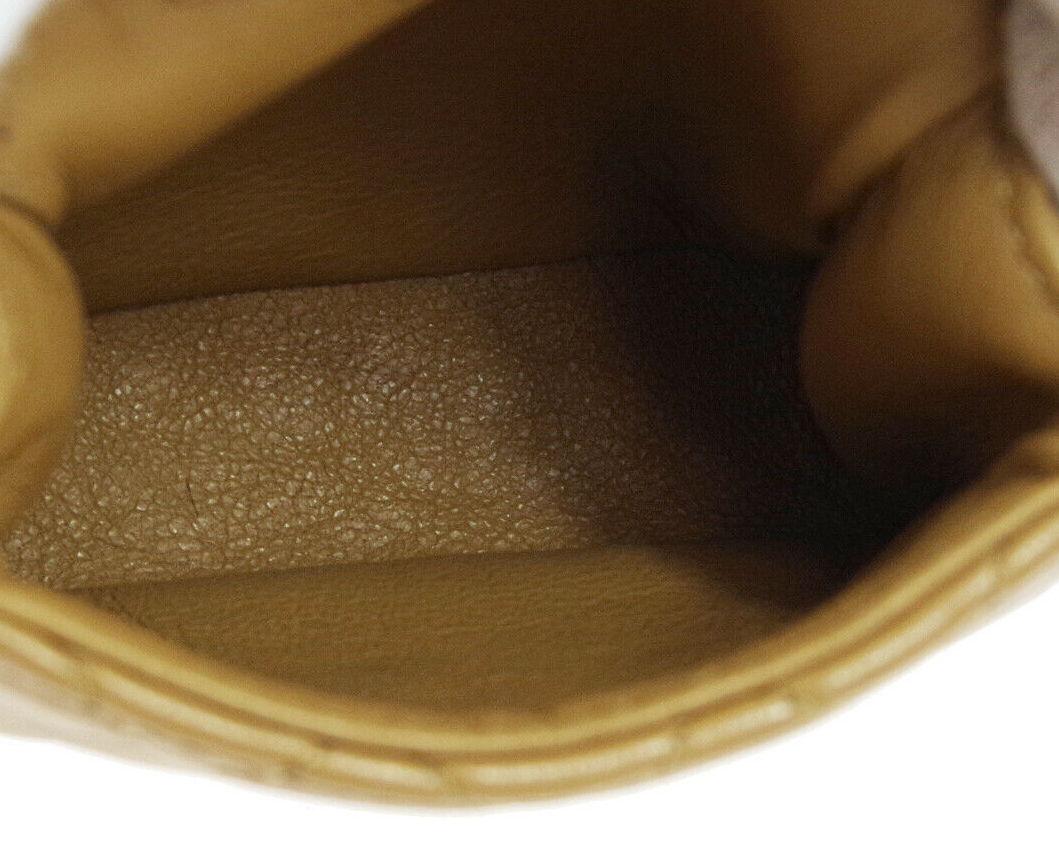 Women's Chanel Nude Tan Leather Gold Micro Mini Shoulder Flap Bag in Box