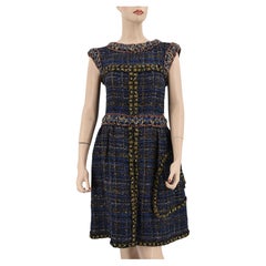 Chanel NWT 11A Fall 2011 Tweed Dress with CC logo 36 Rare New