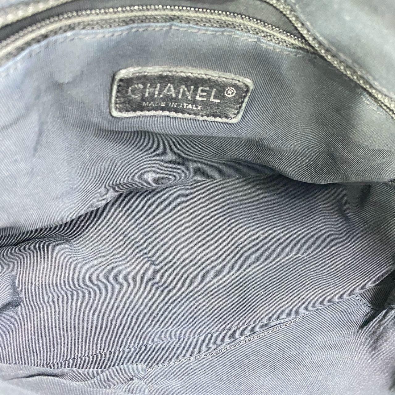 Chanel Nylon Bubble Striped Quilt Accordion Flap Bag Blue, 2009-2010 7