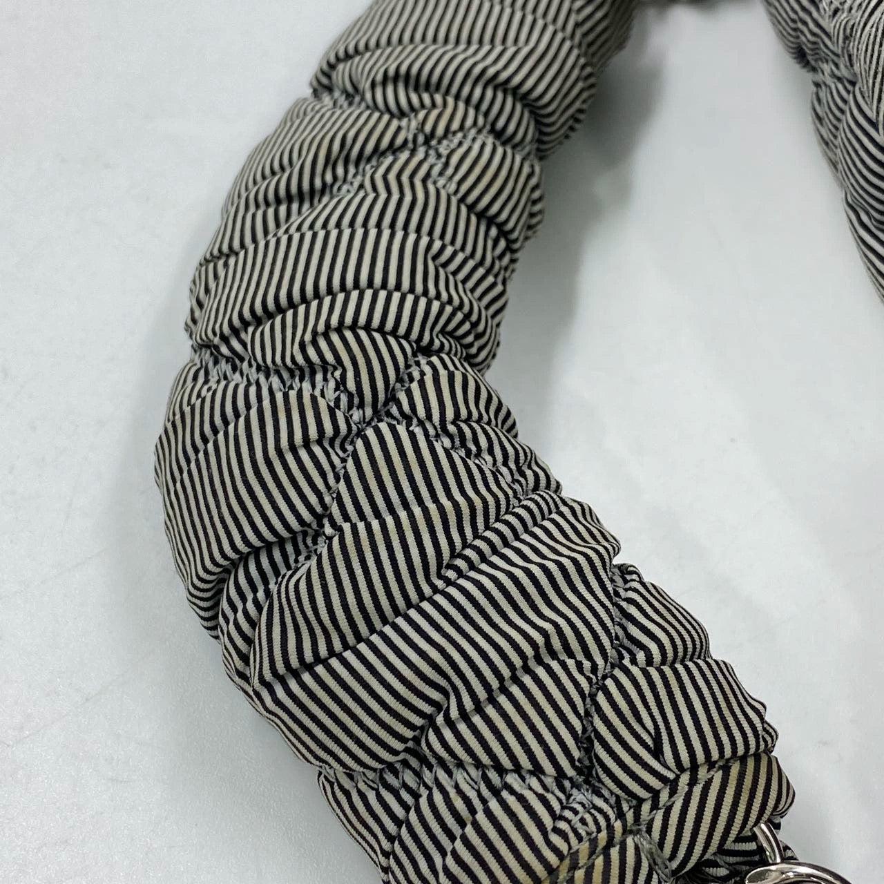 Chanel Nylon Bubble Striped Quilt Accordion Flap Bag Blue, 2009-2010 13