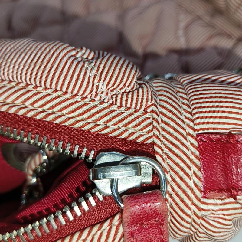 Chanel Nylon Bubble Striped Quilt Accordion Flap Bag Pink, 2009-2010 9