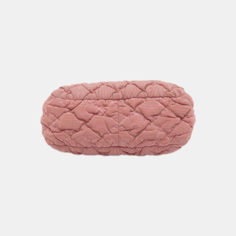 Women's Chanel Nylon Bubble Striped Quilt Accordion Flap Bag Pink, 2009-2010
