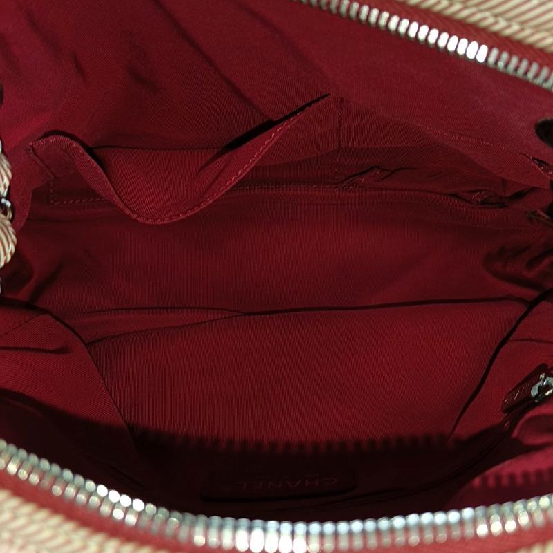 Chanel Nylon Bubble Striped Quilt Accordion Flap Bag Pink, 2009-2010 3