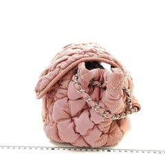 Chanel - Sac à pochette accordéon en nylon à rayures en forme de bulle, rose