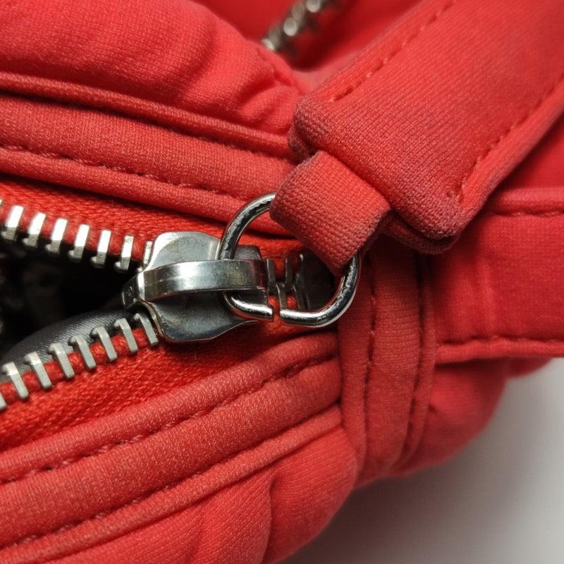 Chanel Nylon Bubble Striped Quilt Accordion Flap Bag Red 6
