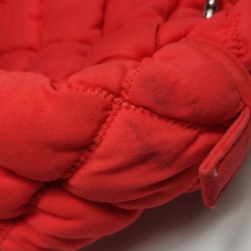 Chanel Nylon Bubble Striped Quilt Accordion Flap Bag Red 10