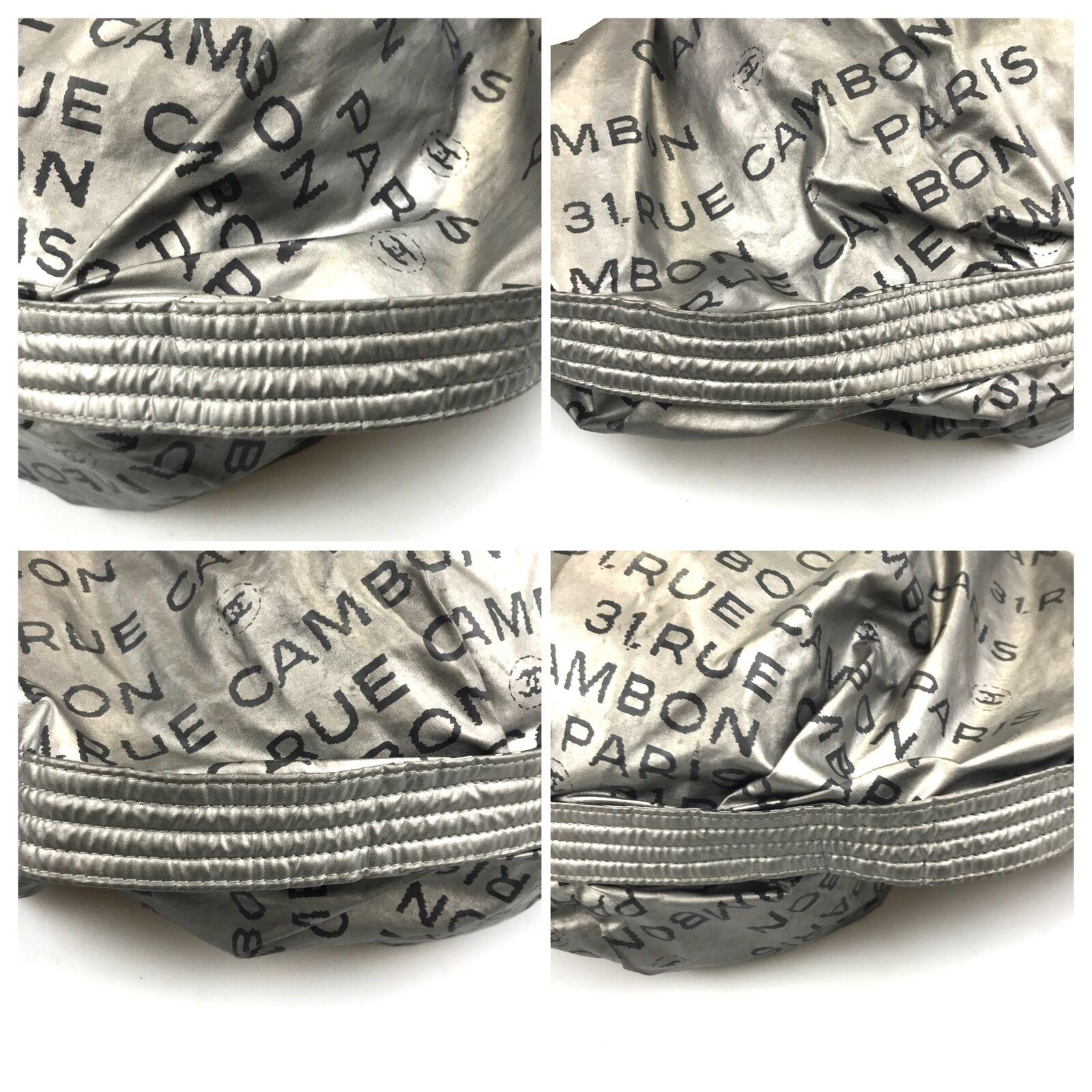 Chanel Nylon Coco Silver Unlimited Shoulder Bag Large For Sale 7