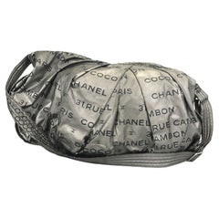 Chanel Nylon Coco Silver Unlimited Shoulder Bag Large
