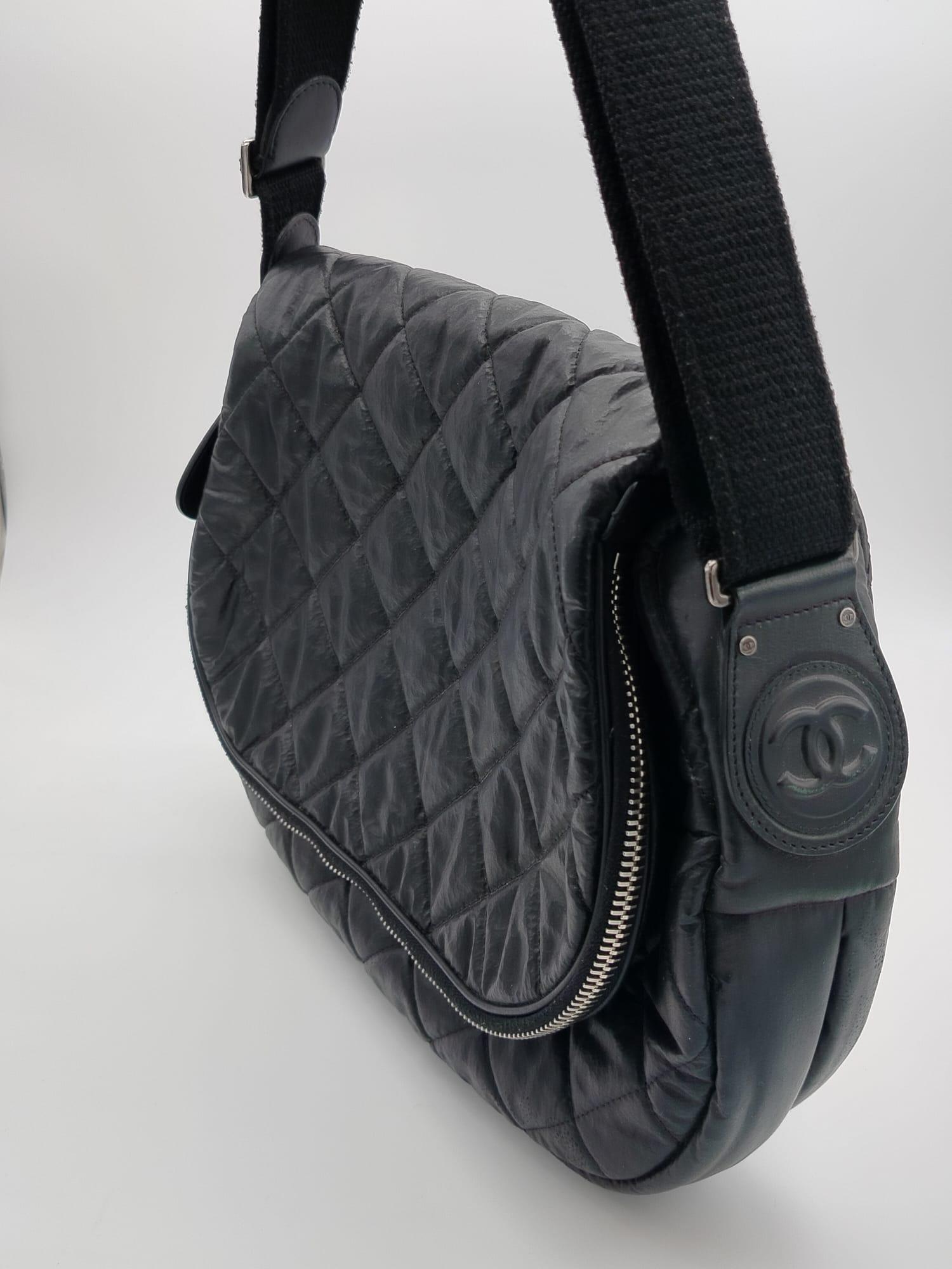 Women's Chanel Nylon Quilted Coco Cocoon Messenger Bag - '10s For Sale