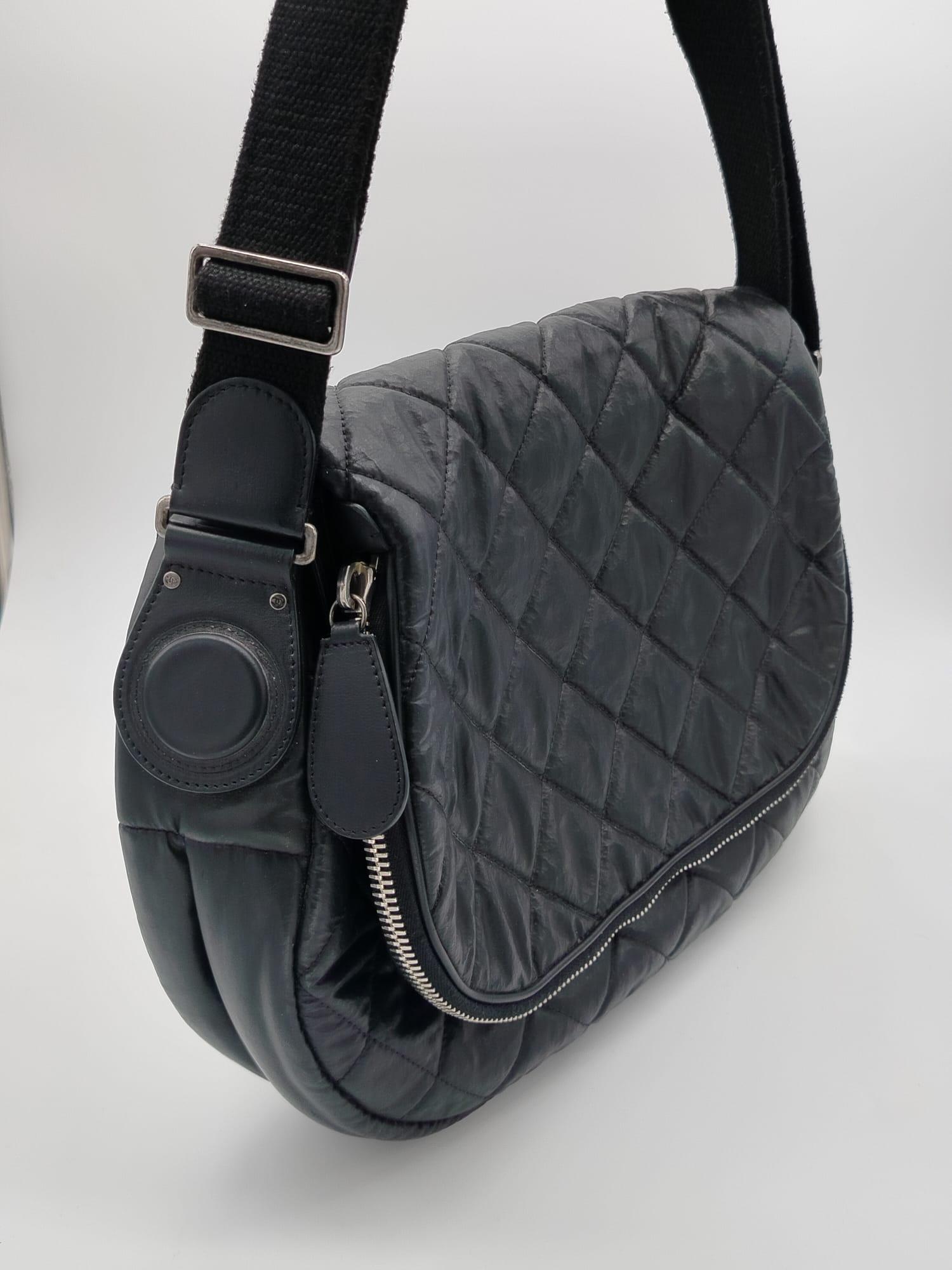 Chanel Nylon Quilted Coco Cocoon Messenger Bag - '10s For Sale 1