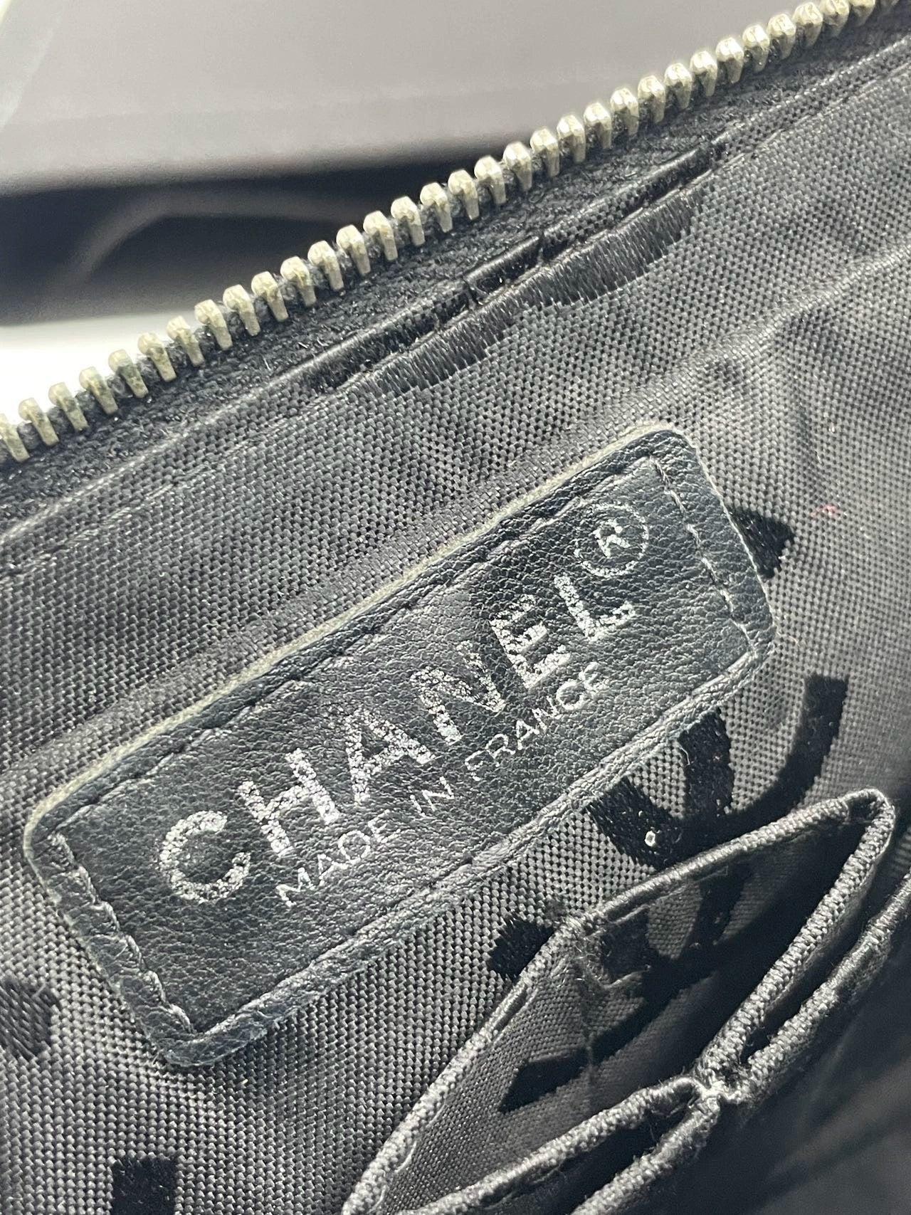CHANEL Nylon Square Quilted Flap Bag Black Puffer Curved Bottom 5