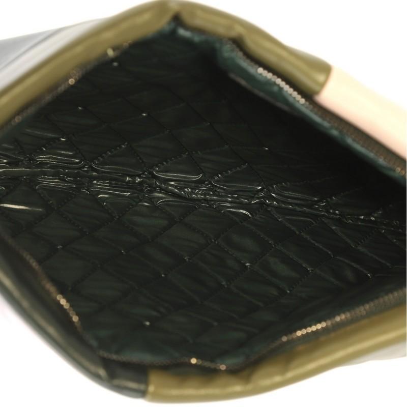 Chanel O Case Clutch Colorblock Leather Large 1