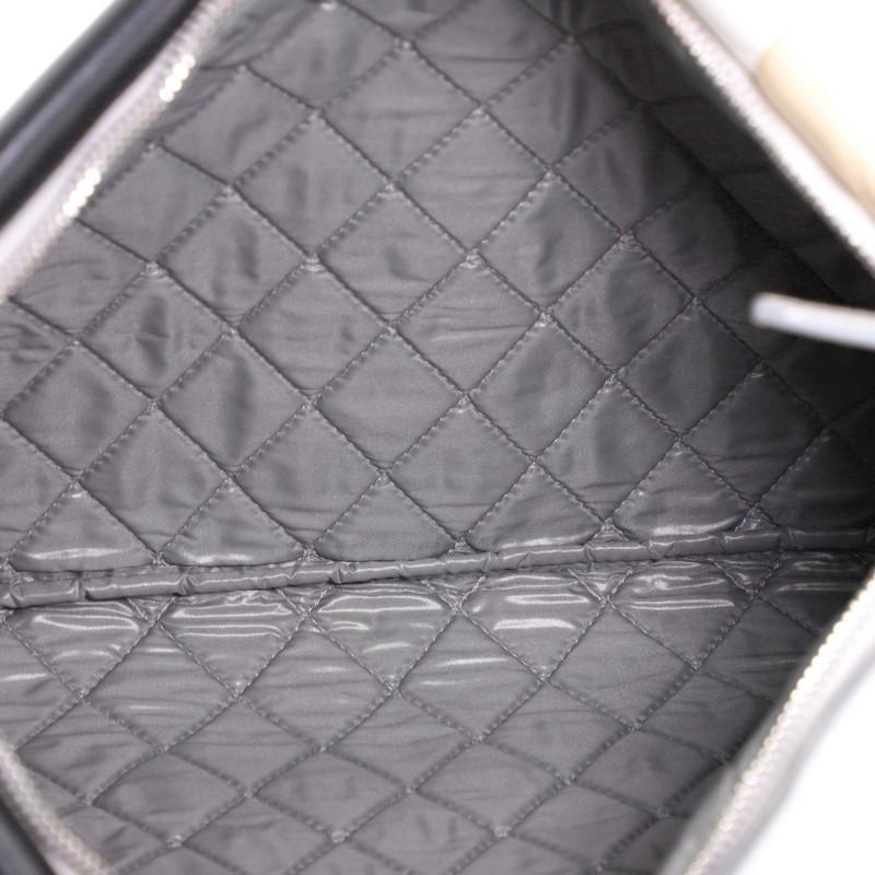 Chanel O Case Clutch Colorblock Quilted Leather Large  1