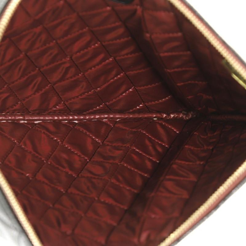 Chanel O Case Clutch Quilted Caviar Medium In Good Condition In NY, NY