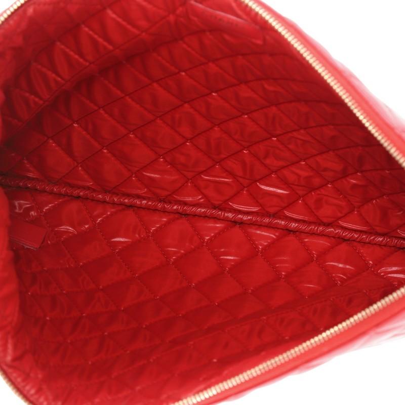 Women's or Men's Chanel O Case Clutch Quilted Lambskin Large 