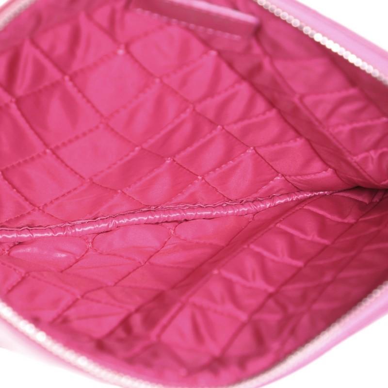 Women's or Men's Chanel O Case Clutch Quilted Lambskin Small 