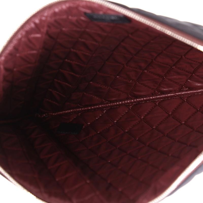 Chanel O Case Clutch Quilted Nylon Large 1