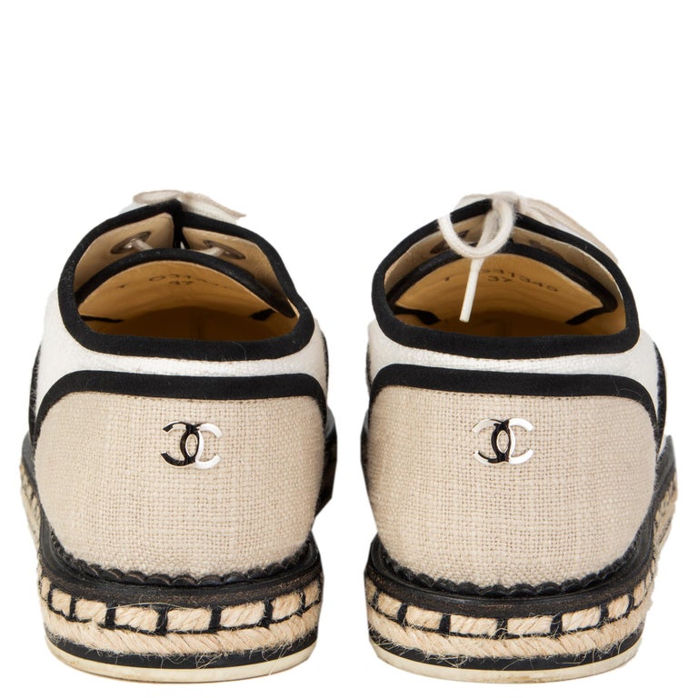 Chanel Lace Ups Espadrilles Shoes