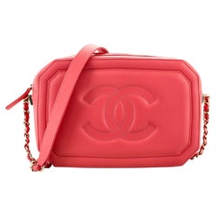 Chanel Octagon CC Camera Bag Embossed Lambskin Small