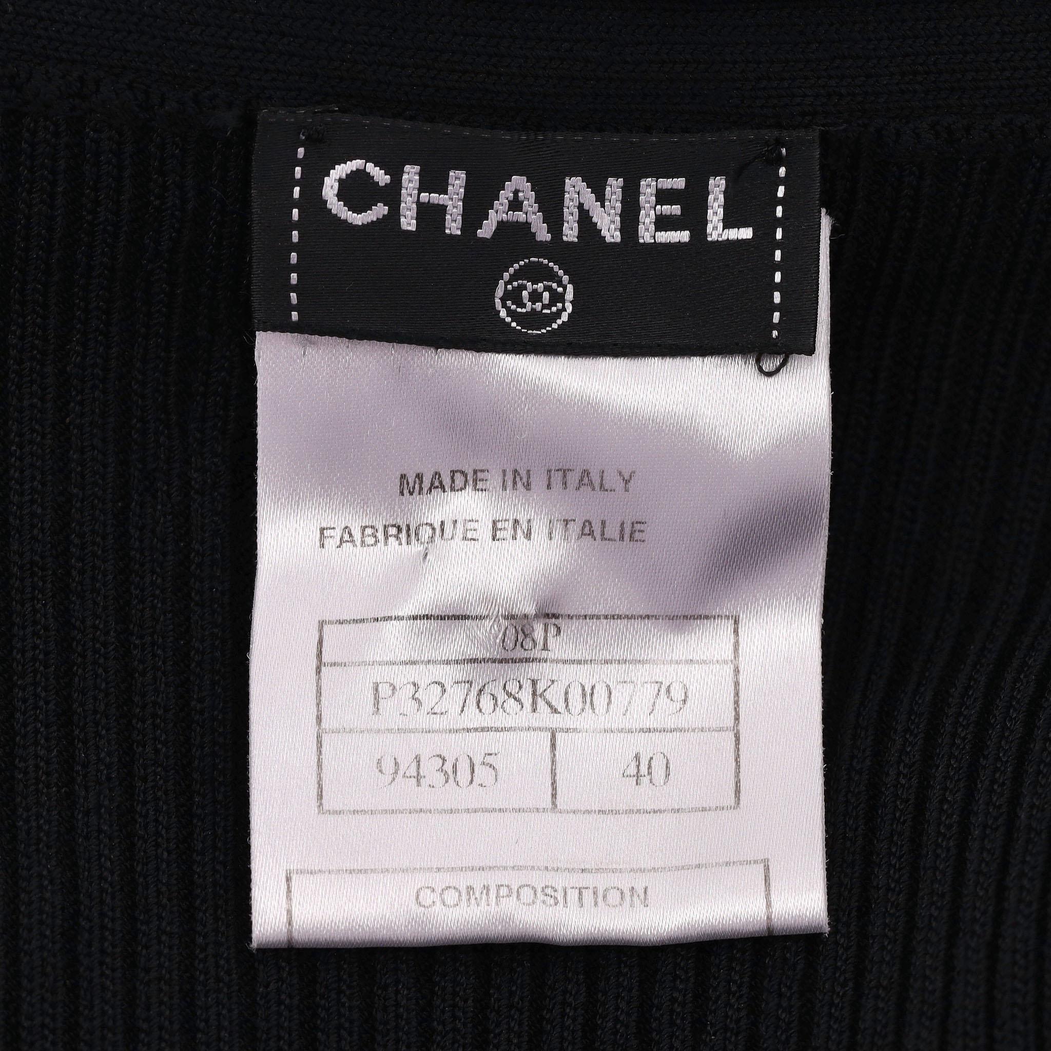Chanel Off-The-Shoulder Dress With Crystal & 'CC' Logo Embellished Brooches For Sale 3