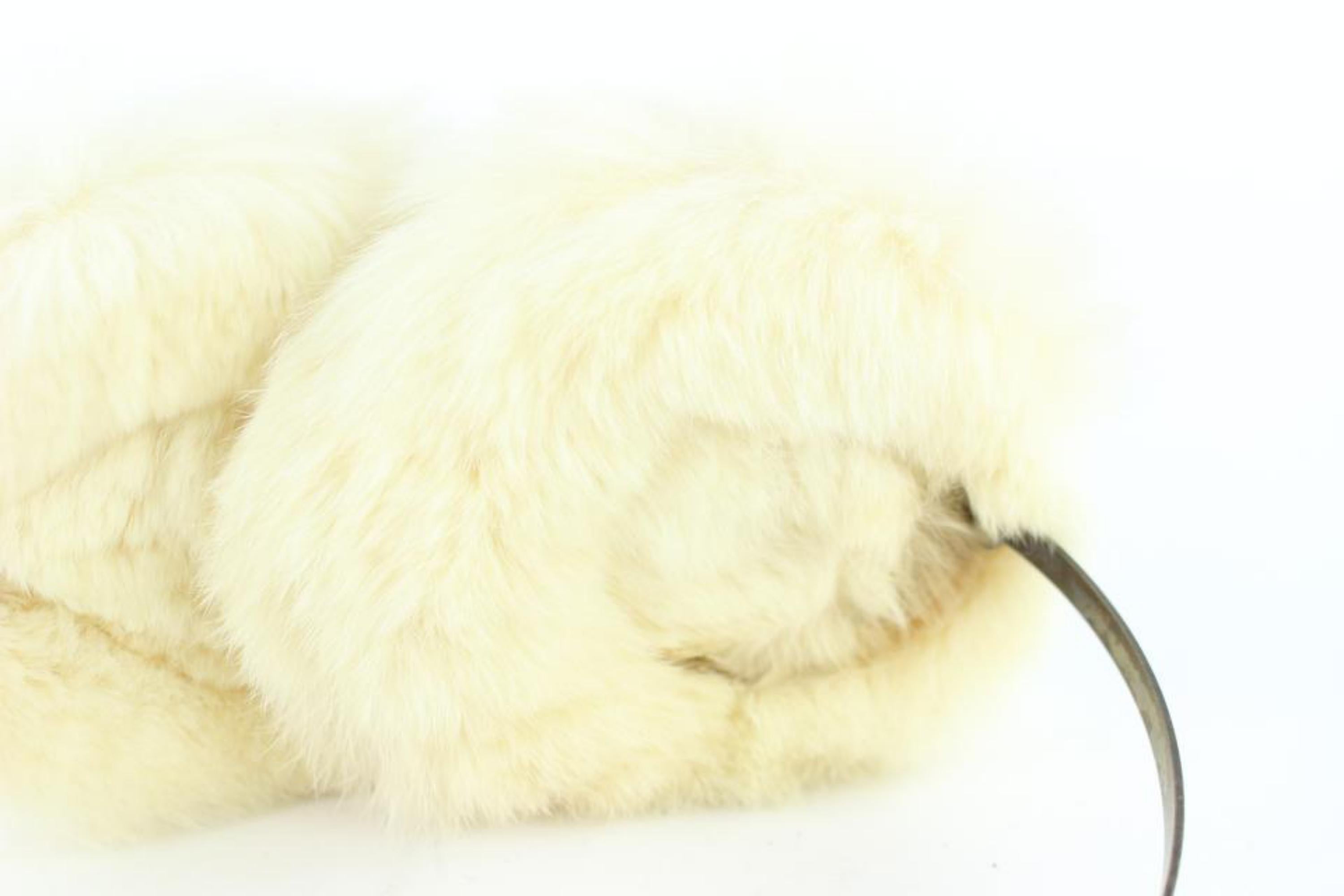 Chanel Off-white 01a Lapin Rabbit Fur Coco Ear Muff 2cz0130 Hat For Sale 4