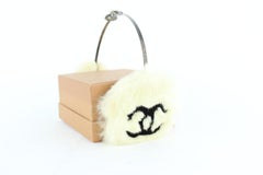 Chanel Off-white 01a Lapin Rabbit Fur Coco Ear Muff 2cz0130 Hat