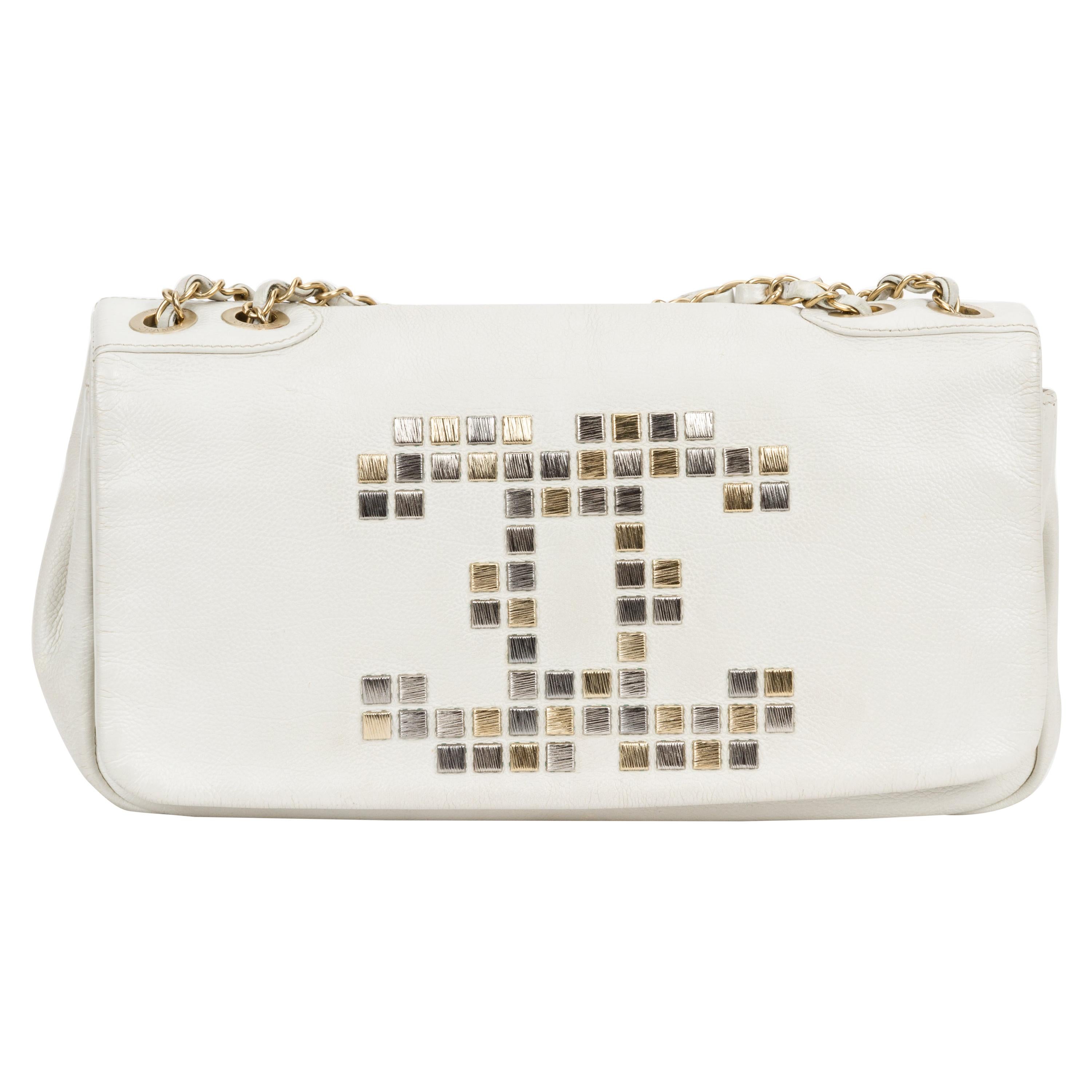 Chanel Off White Mosaic Shoulder Bag