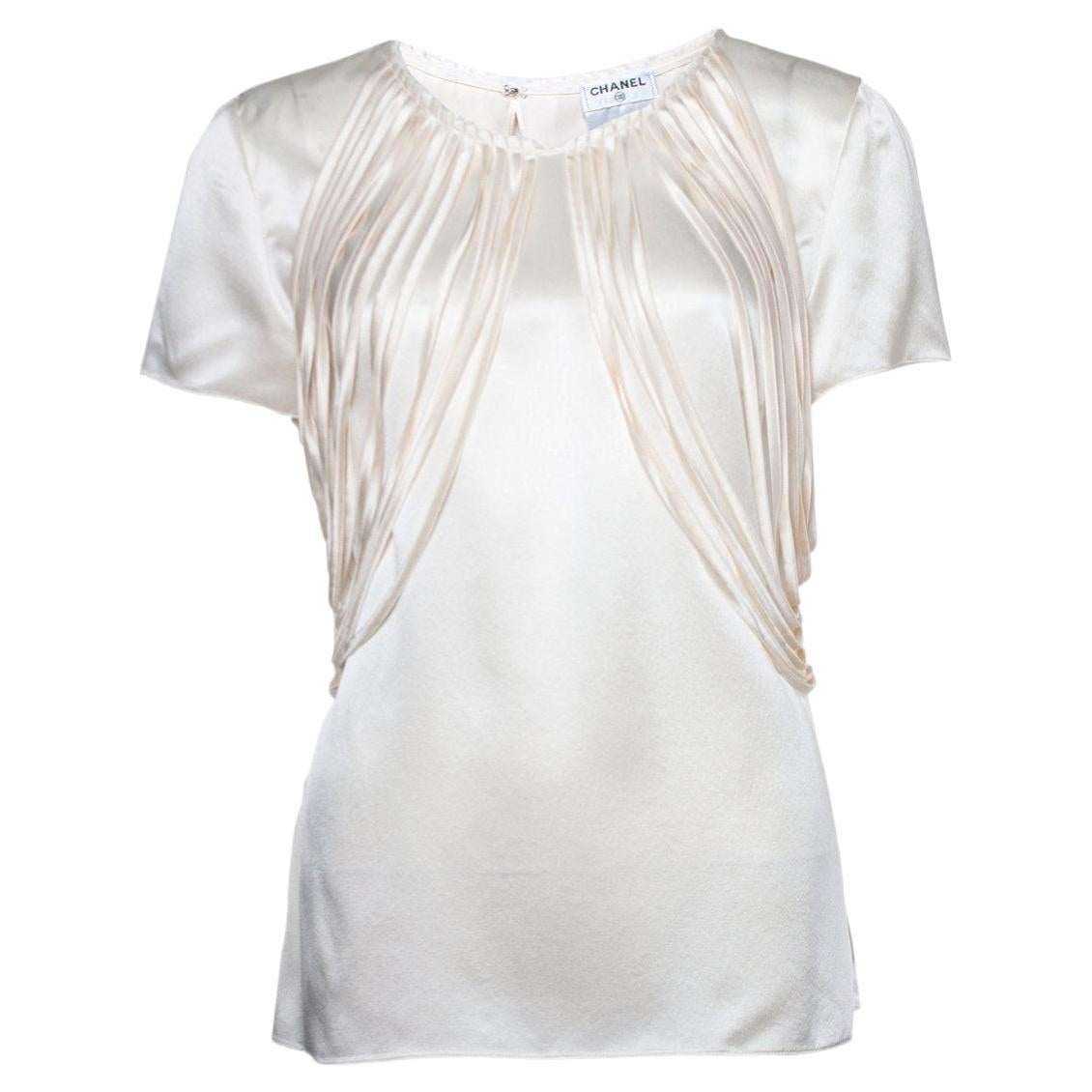 Chanel, blusa de pasarela color hueso