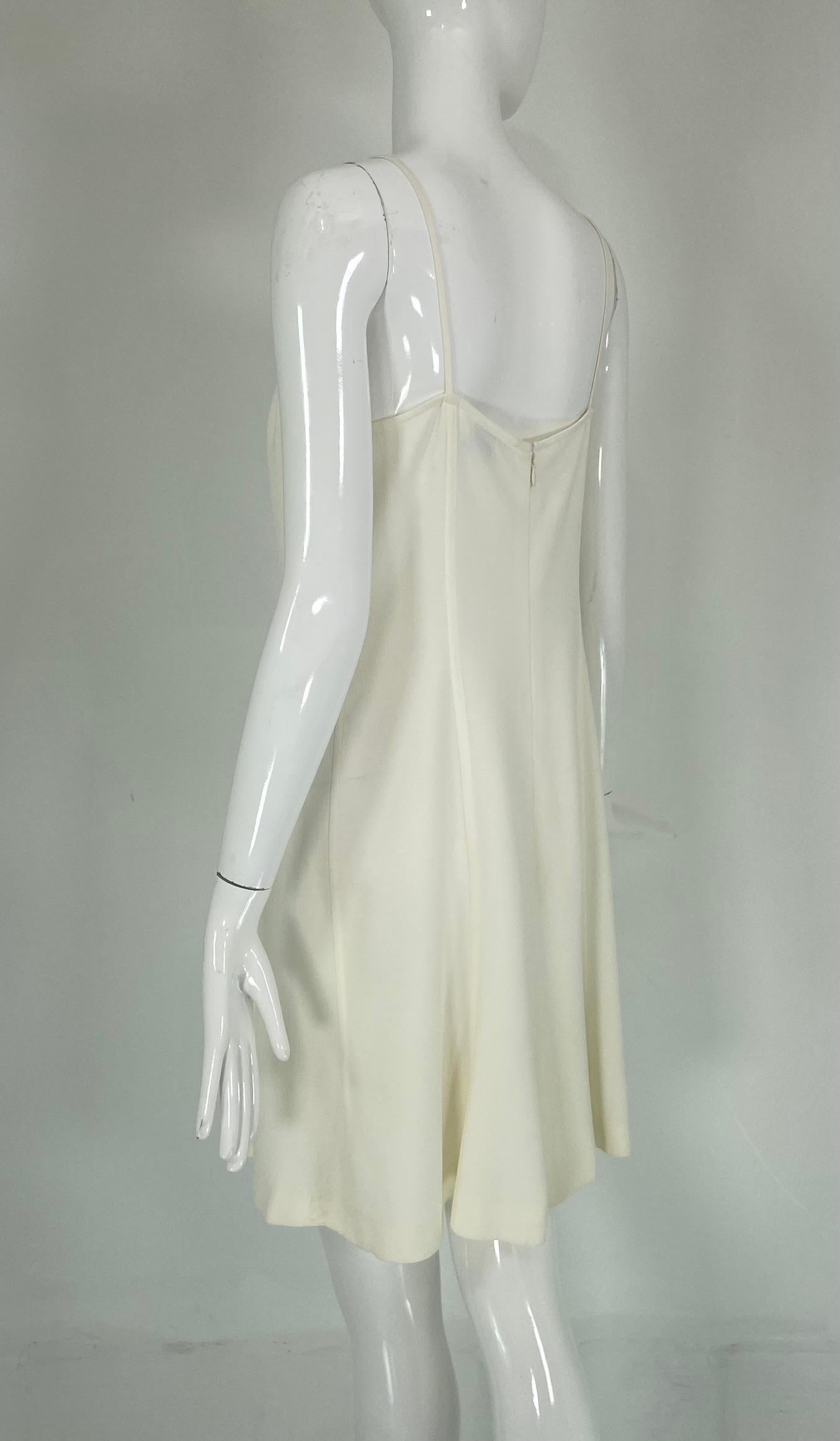 Chanel Off White Two Piece Spaghetti Strap Sun Dress & Tweed Jacket 1994E 1